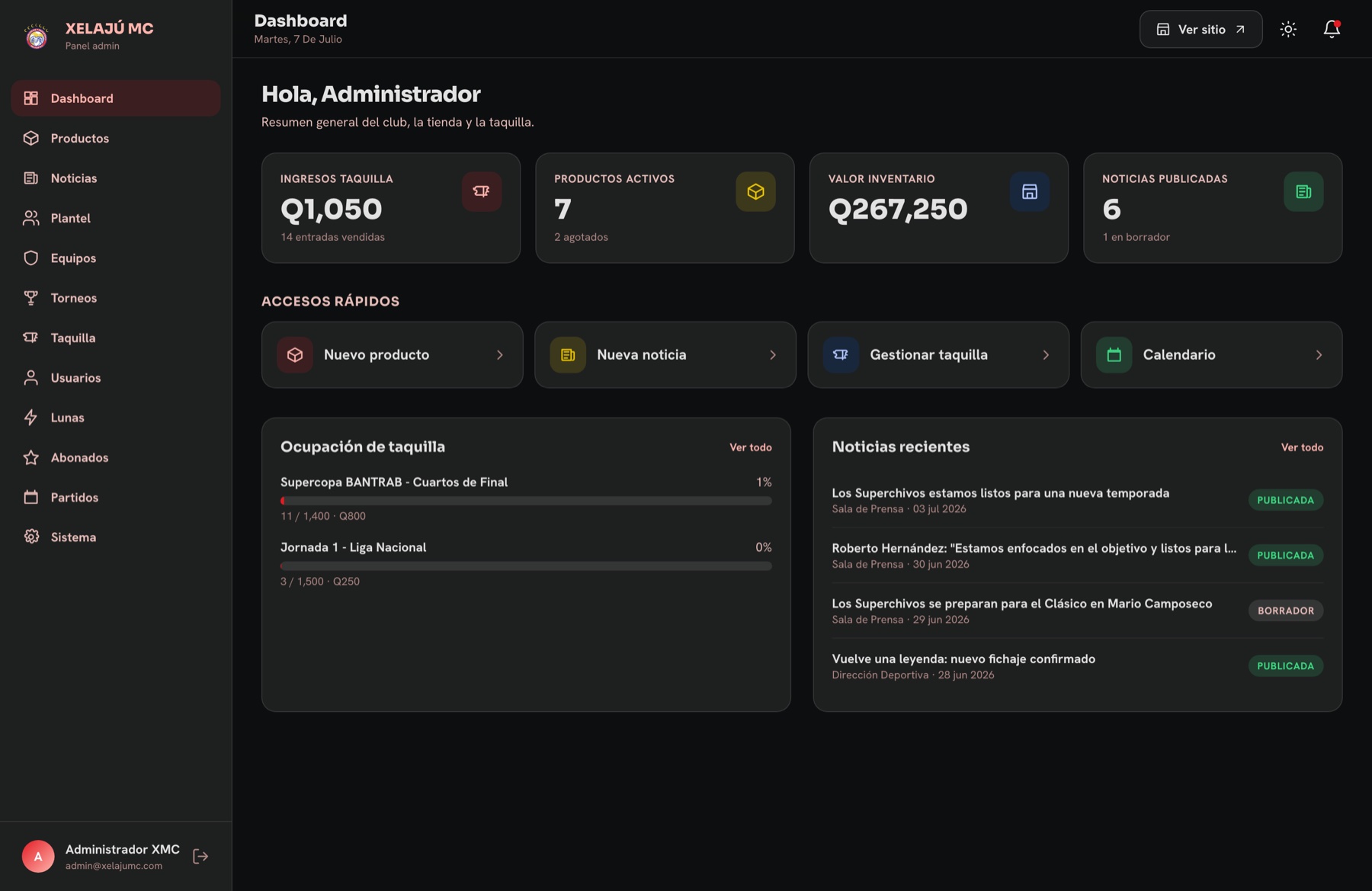 Dashboard