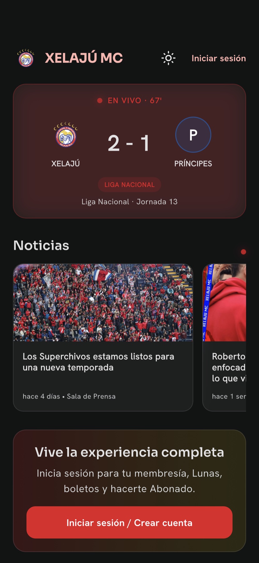 Sin sesión